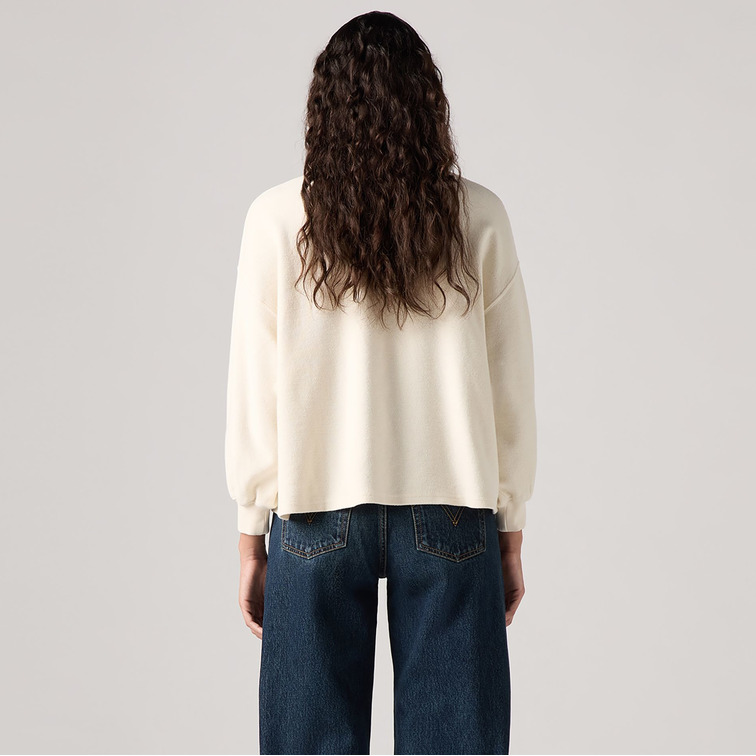 t-shirt femme  levi's gr leo crew 2.0 neutrals