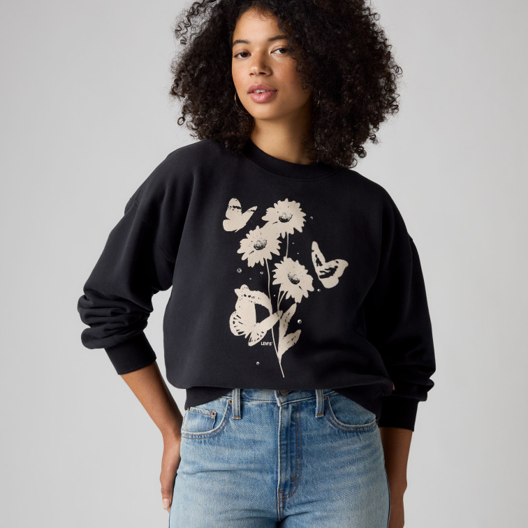 sweat-shirt femme  levi's gr vintage boxy crew sweatshir