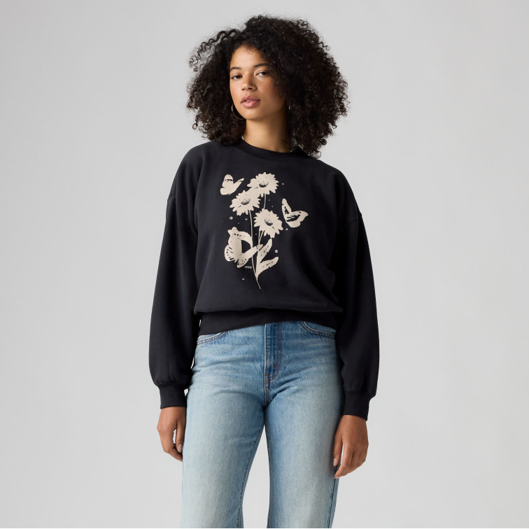 sweat-shirt femme  levi's gr vintage boxy crew sweatshir