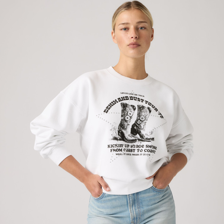 sweat-shirt femme  levi's gr vintage boxy crew sweatshir