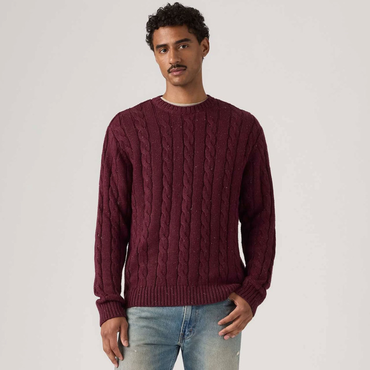 maillot homme  levi's laurel crew cable neps