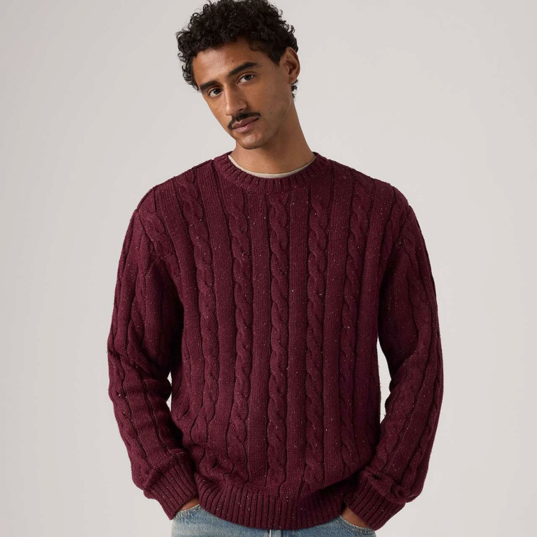 maillot homme  levi's laurel crew cable neps