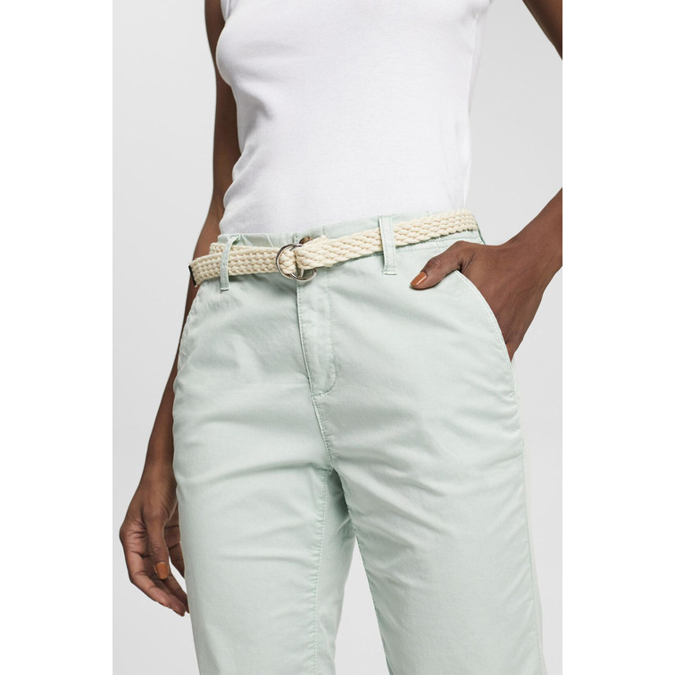 pantalon chino con ceinture trenzado femme ESPRIT