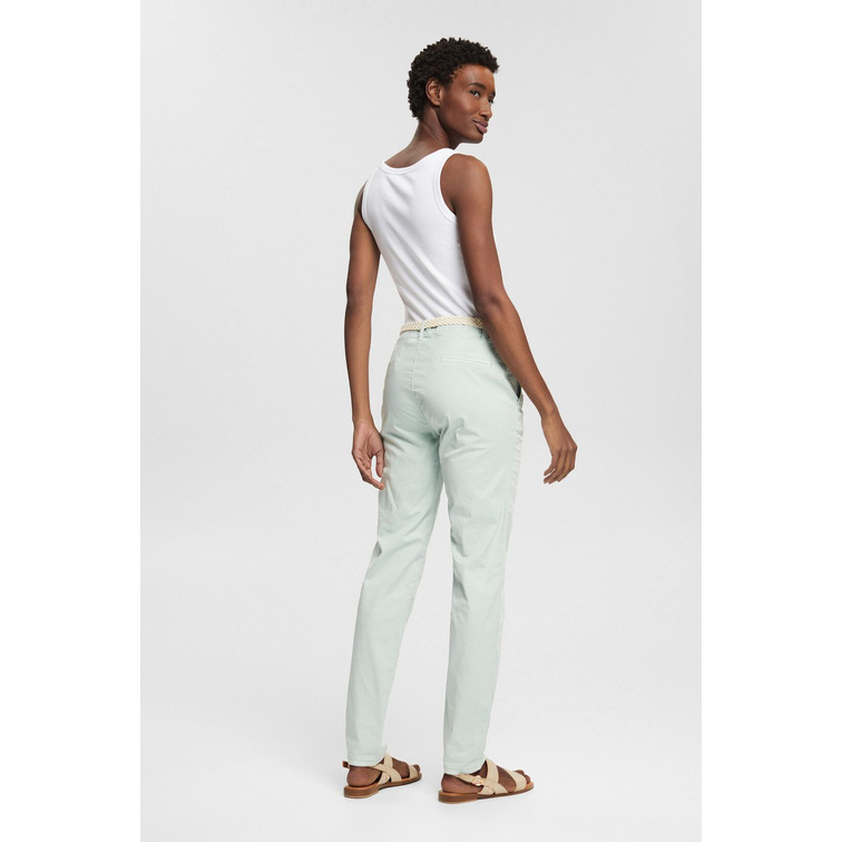 pantalon chino con ceinture trenzado femme ESPRIT