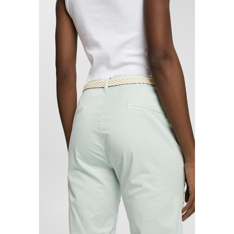 pantalon chino con ceinture trenzado femme ESPRIT