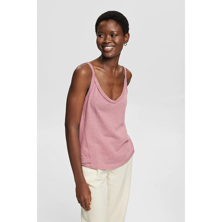 t-shirt femme  ESPRIT f co linen tank