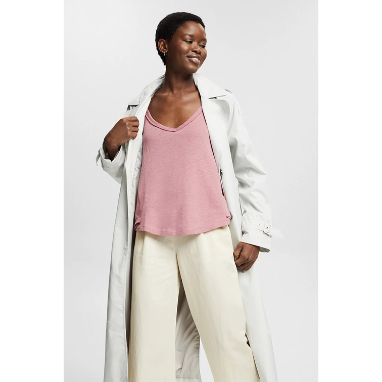 t-shirt femme  ESPRIT f co linen tank