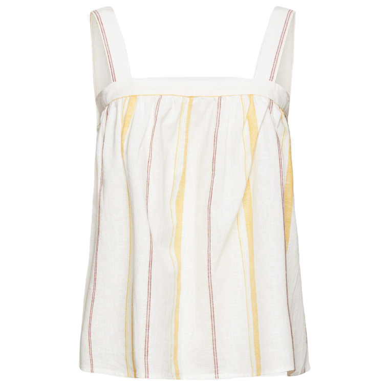 top a rayas en mezcla de lino femme ESPRIT