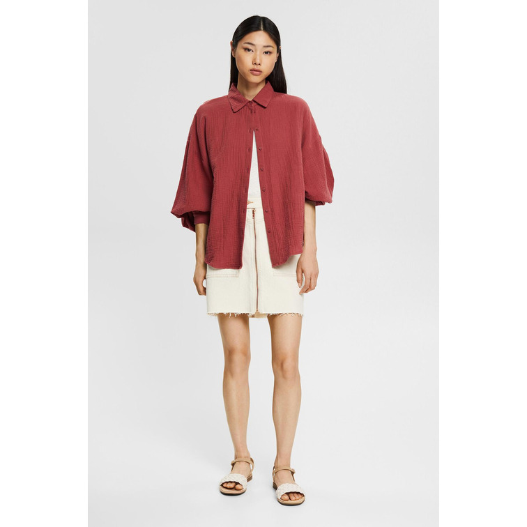 chemise oversize con efecto arrugado femme ESPRIT