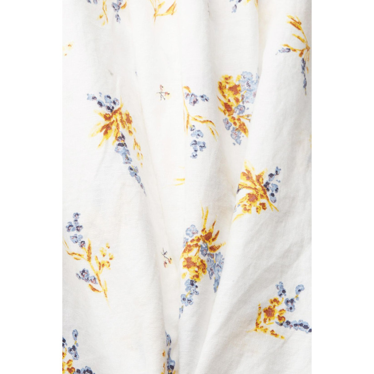 blusa con estampado floral en mezcla de lino femme ESPRIT