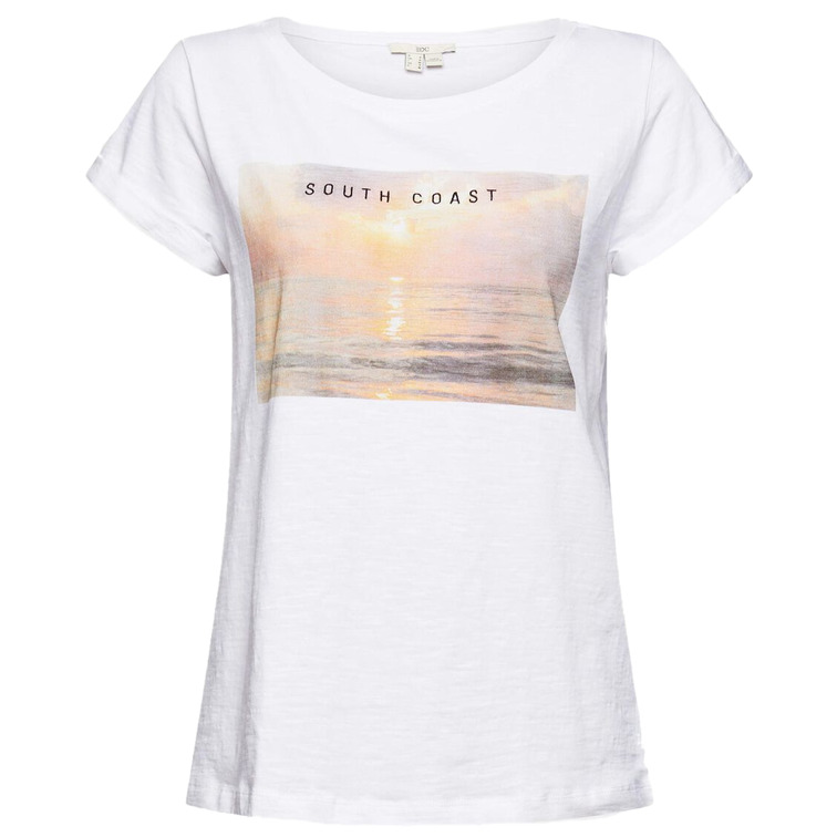 t-shirt con estampado artístico femme ESPRIT