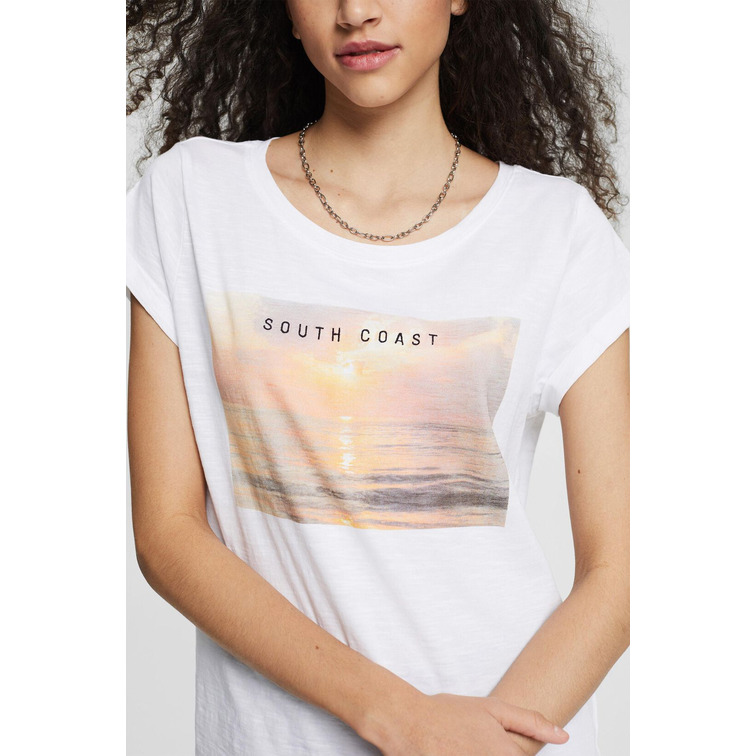 t-shirt con estampado artístico femme ESPRIT
