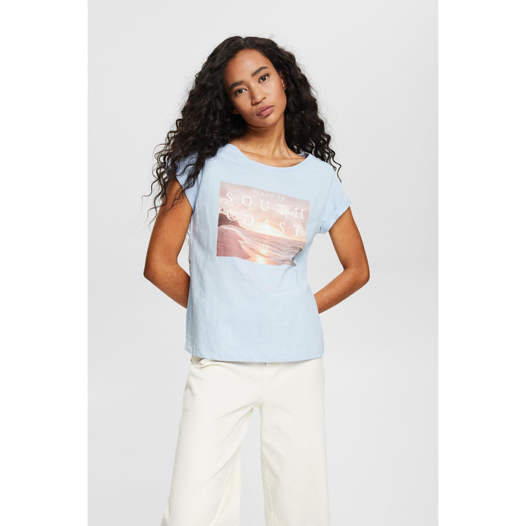 t-shirt con estampado artístico femme ESPRIT