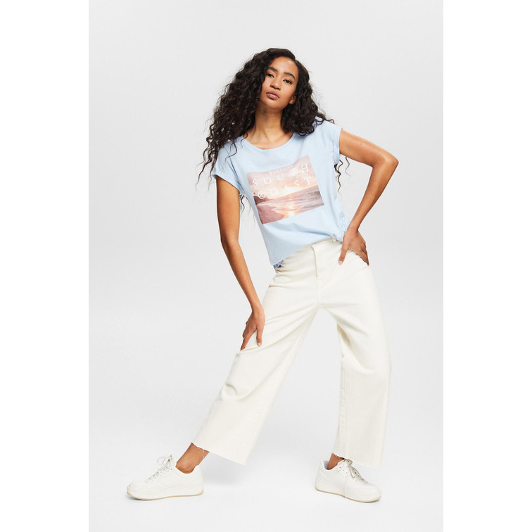 t-shirt con estampado artístico femme ESPRIT