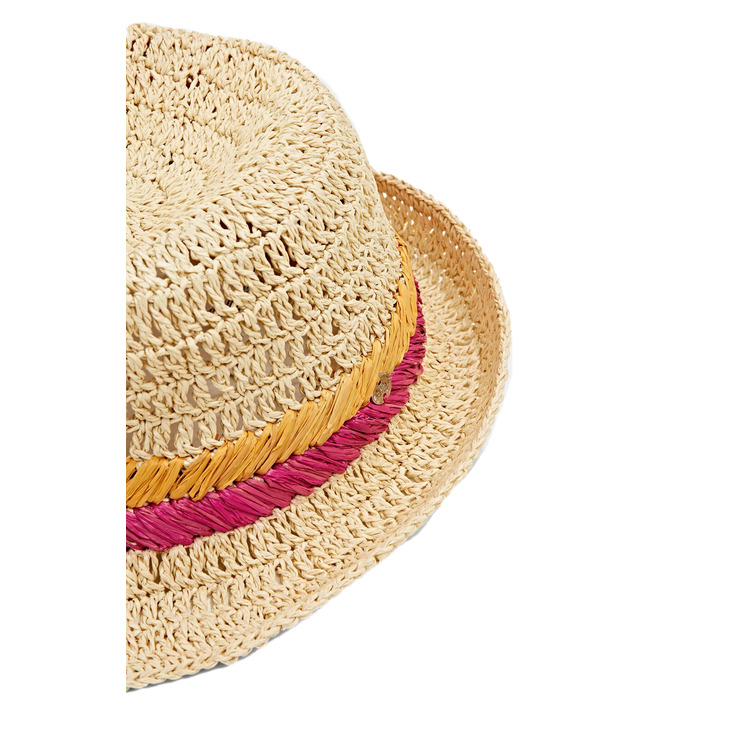 sombrero trilby con rayas bicolores femme ESPRIT