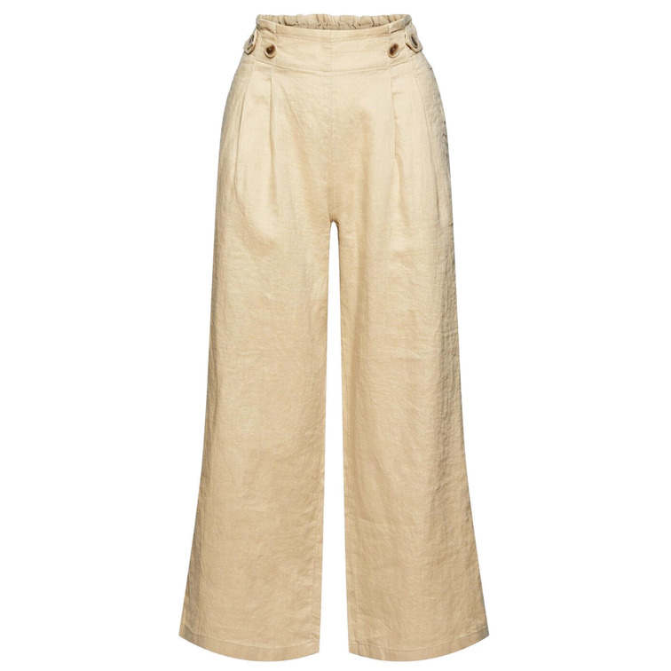 pantalon tobillero de lino femme ESPRIT