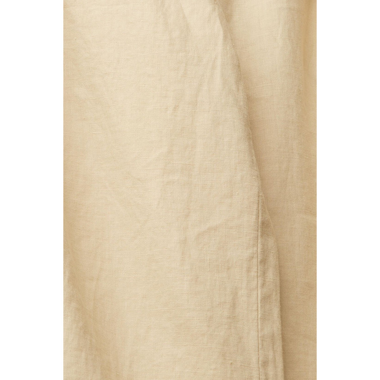 pantalon tobillero de lino femme ESPRIT