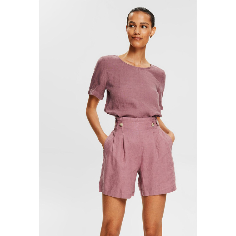 le short en lino femme ESPRIT