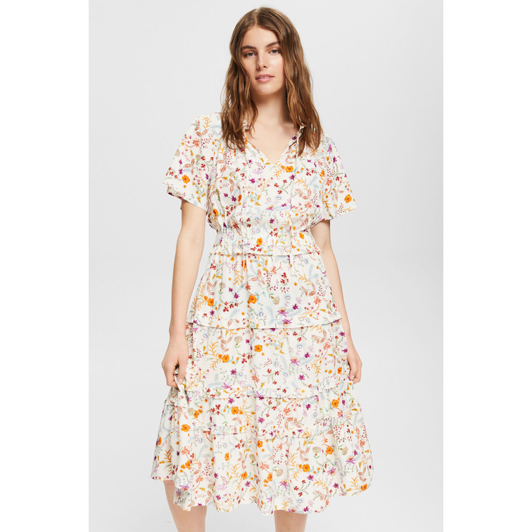 robe midi con estampado floral femme ESPRIT