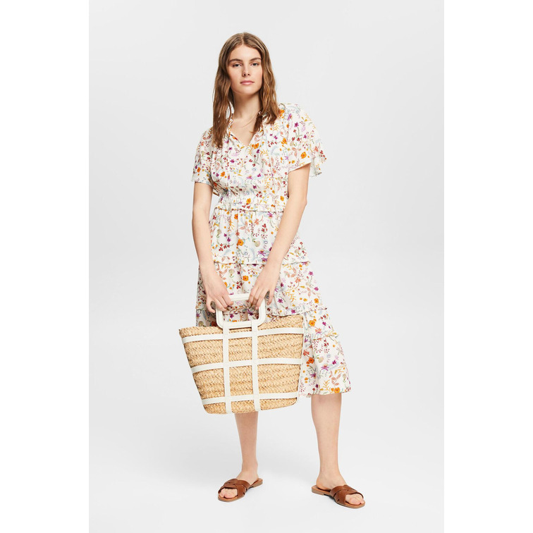 robe midi con estampado floral femme ESPRIT