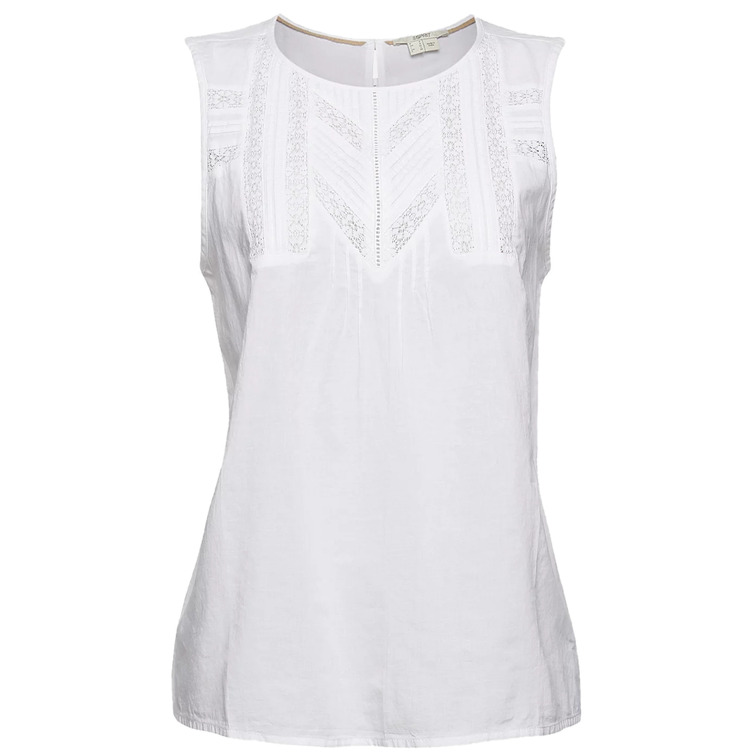 top con encaje calado femme ESPRIT
