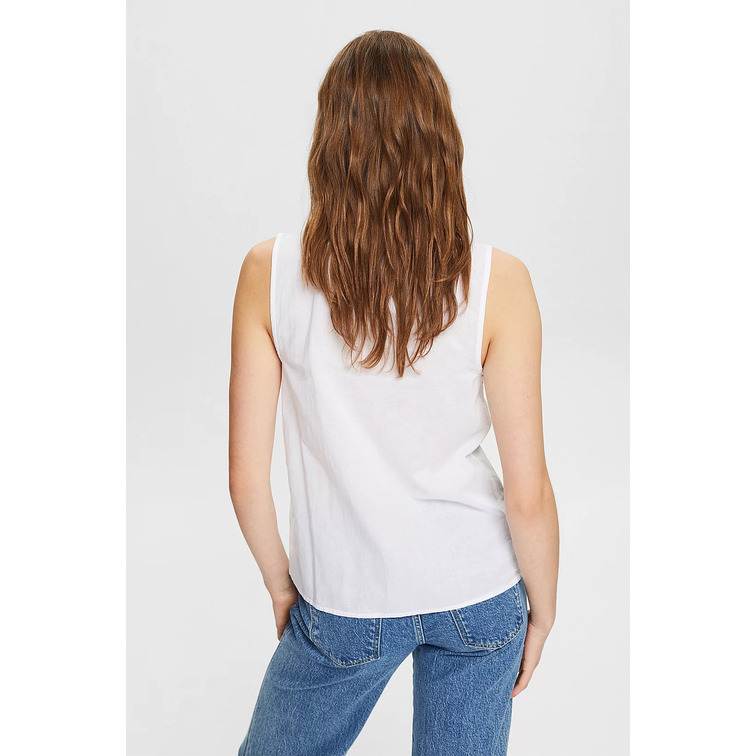 top con encaje calado femme ESPRIT