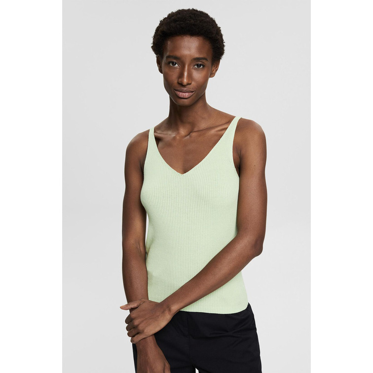 top con acabado acanalado femme ESPRIT