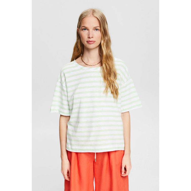 t-shirt con diseño de rayas femme ESPRIT