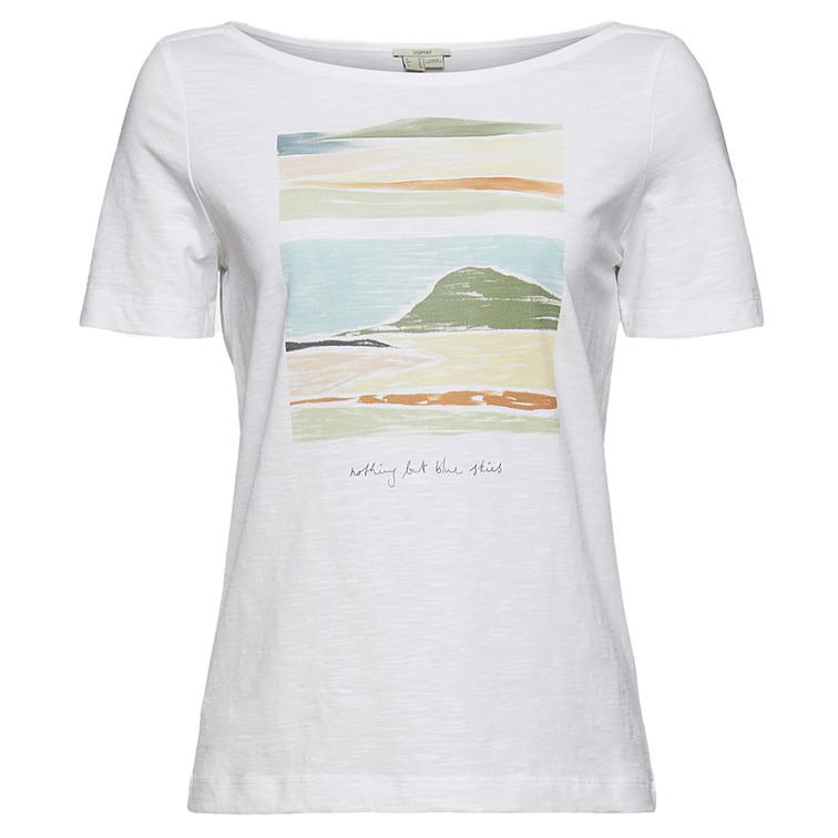 t-shirt femme  ESPRIT sus boat neck t