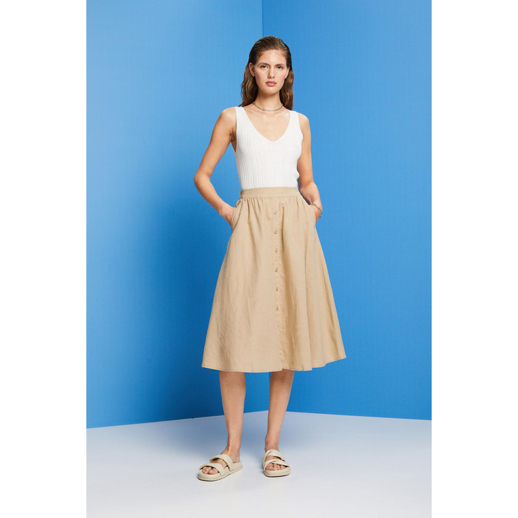 ESPRIT f_buttonedskirt e285