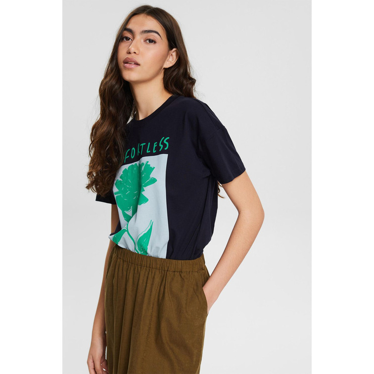 t-shirt estampada de corte holgado femme ESPRIT