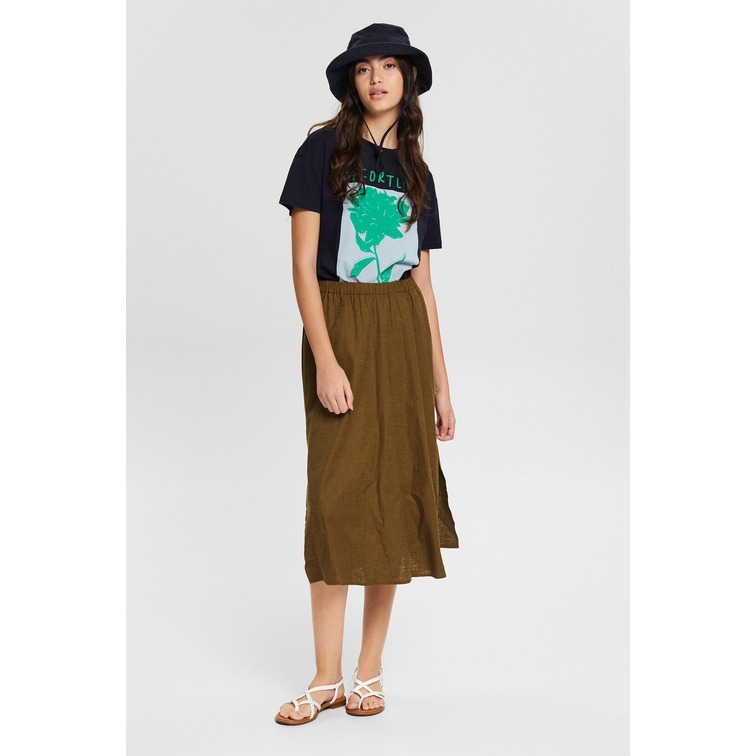 t-shirt estampada de corte holgado femme ESPRIT