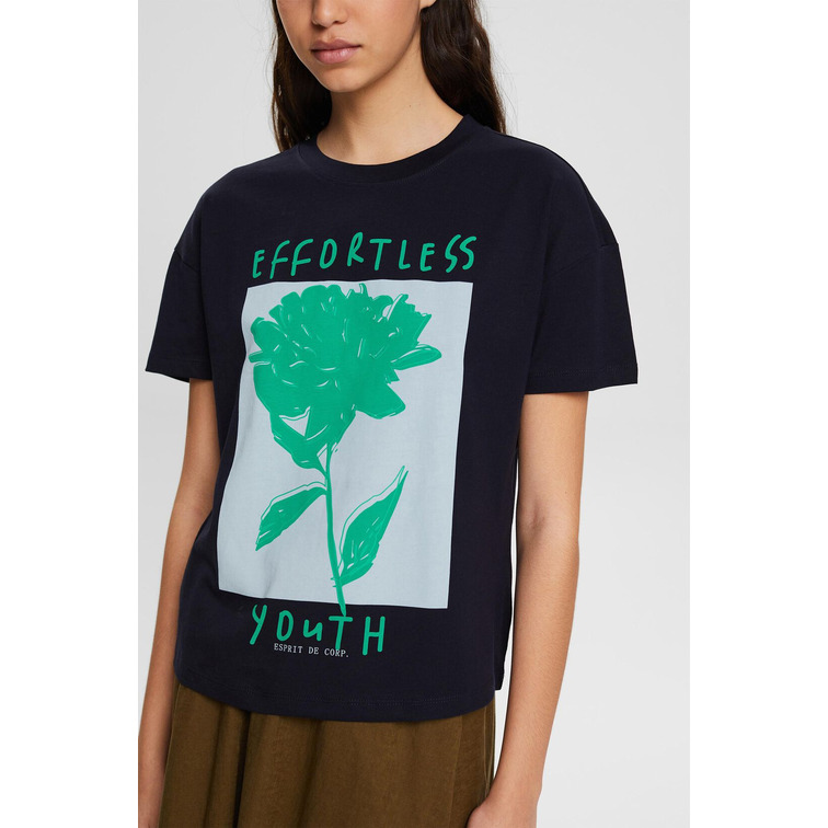 t-shirt estampada de corte holgado femme ESPRIT