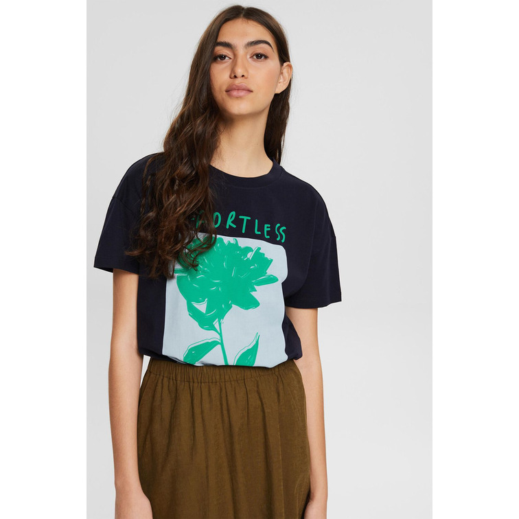 t-shirt estampada de corte holgado femme ESPRIT