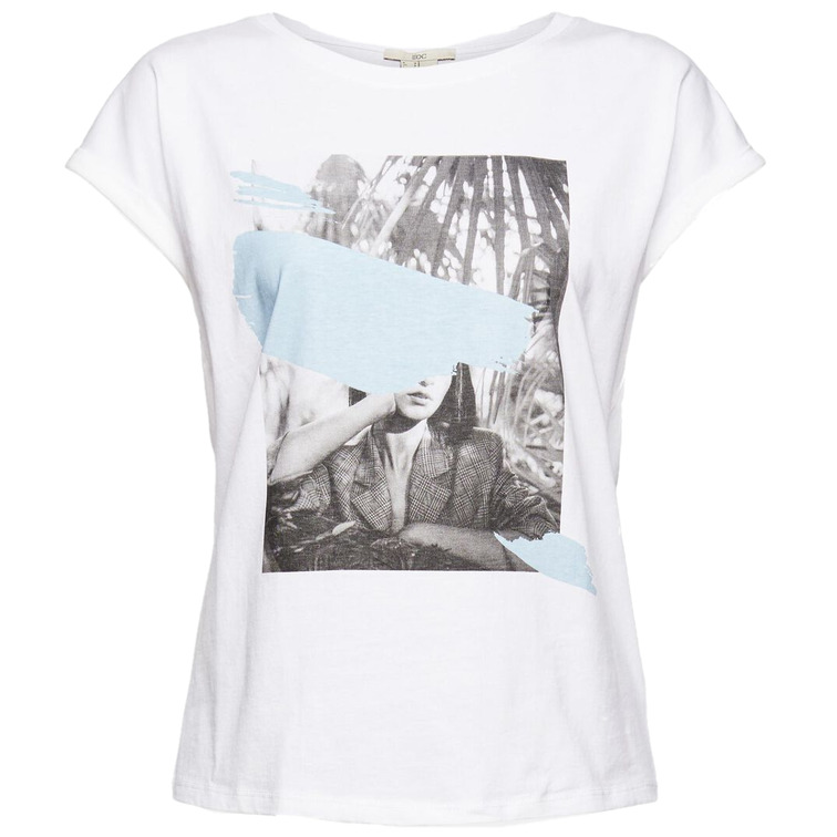 t-shirt con estampado frontal femme ESPRIT