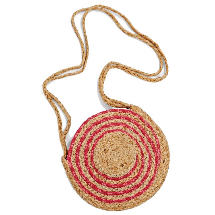 sac à main bandolera en mezcla de yute femme ESPRIT