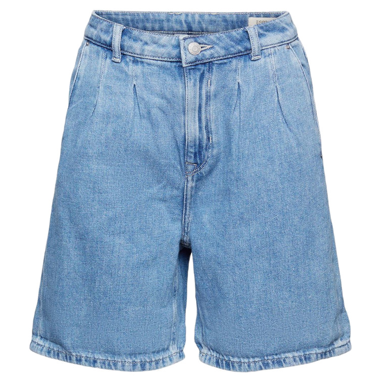 short jeans con pliegues en la cintura femme ESPRIT