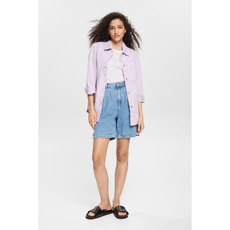 short jeans con pliegues en la cintura femme ESPRIT