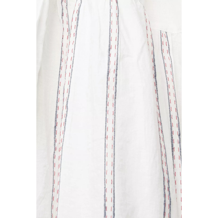 robe midi con rayas bordadas femme ESPRIT