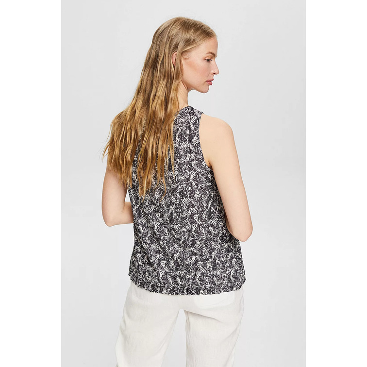 top estampado con efecto arrugado femme ESPRIT