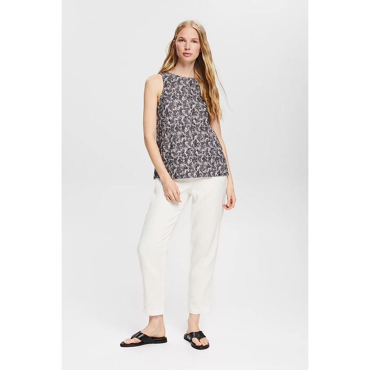 top estampado con efecto arrugado femme ESPRIT