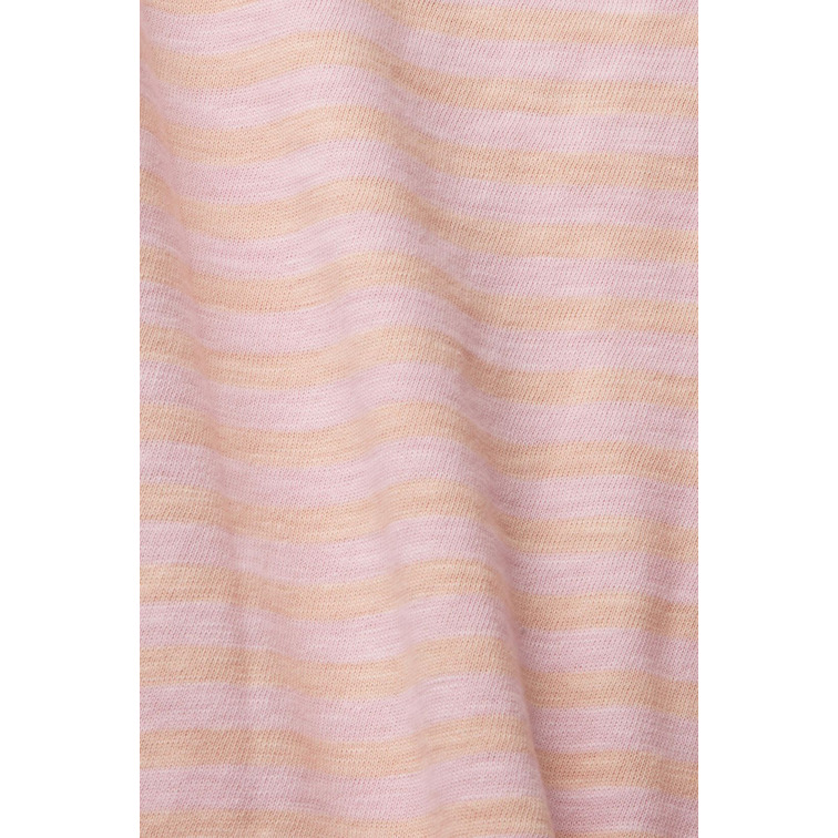 t-shirt a rayas con logo bordado femme ESPRIT