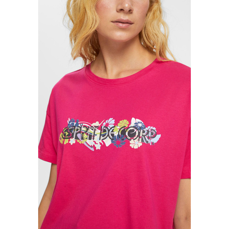 t-shirt femme  ESPRIT sus flower typo