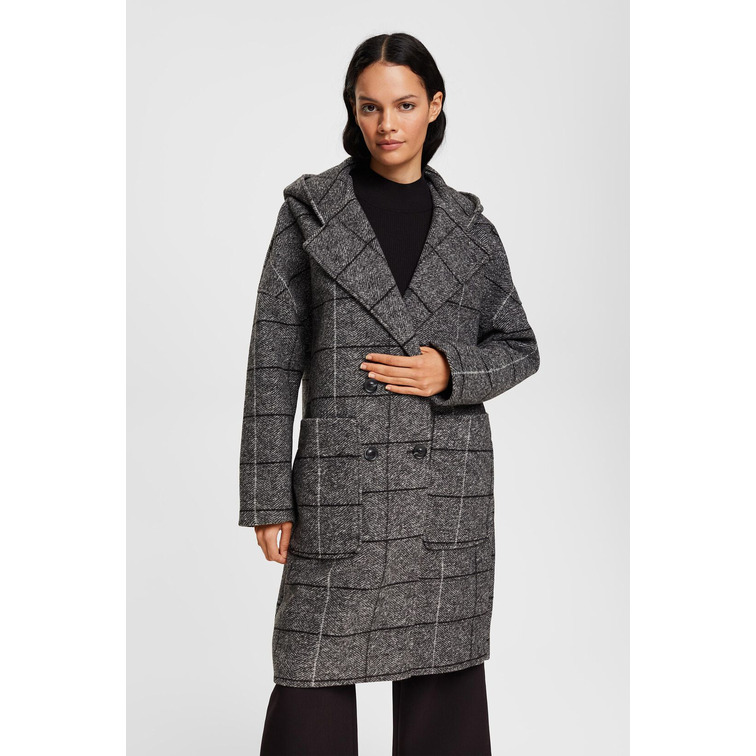 manteau femme  ESPRIT ll check hood c