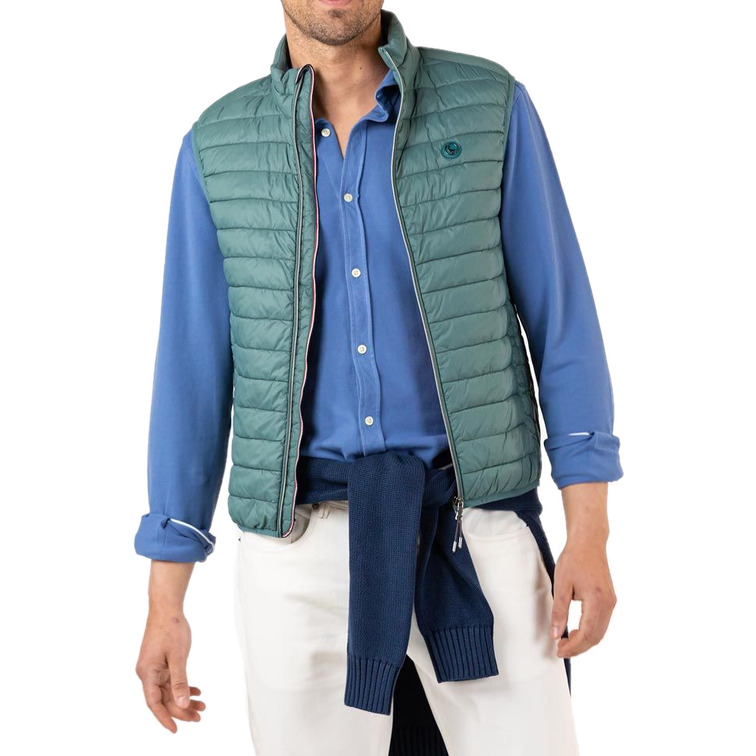 gilet matelassé basique vert homme el ganso