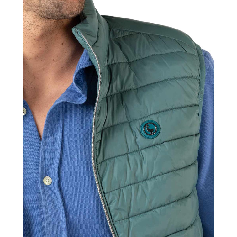 gilet matelassé basique vert homme el ganso