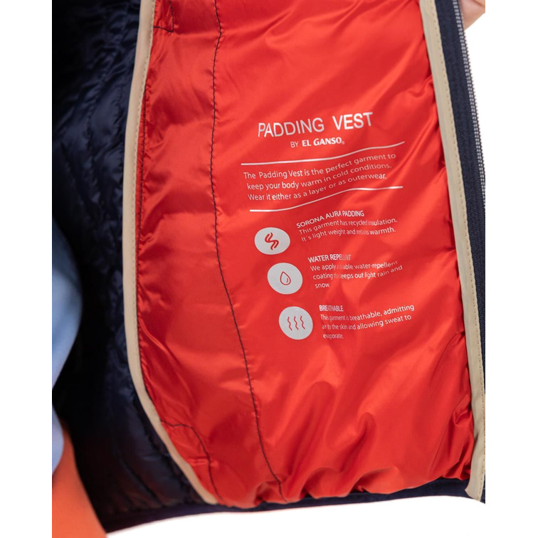 gilet matelassé basique marine homme el ganso
