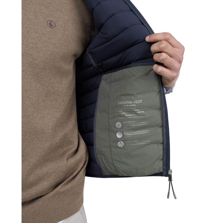 cazadora homme  el ganso veste básico acolchado marin