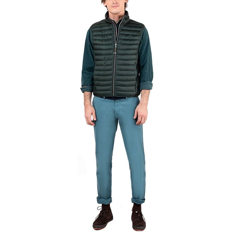 cazadora homme  ganso veste acolchado básico verde
