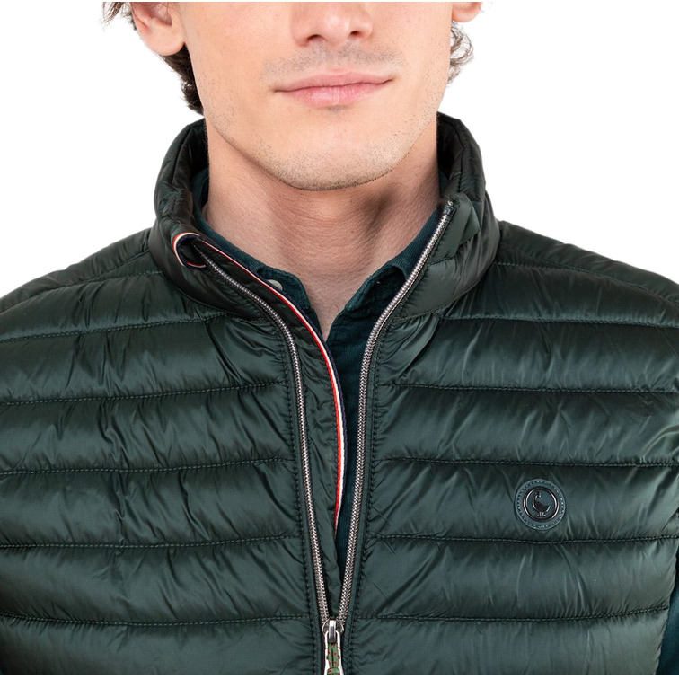 cazadora homme  ganso veste acolchado básico verde